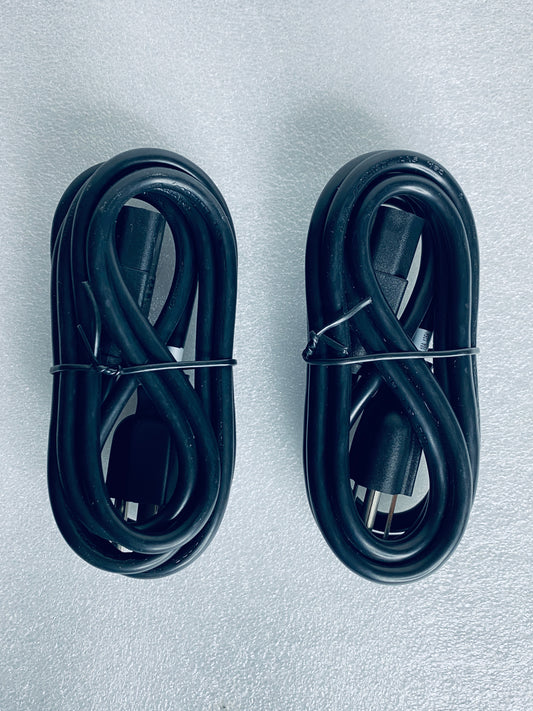 lot Of 2 New Other -King Cord KC-003 6" 10A 125V 3 Prong Power Cable, Black-READ