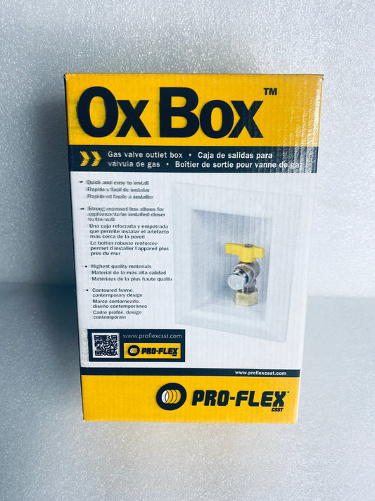 new Open Box - Ox Box Pro-Flex 1/2" Gas Valve Outlet Box