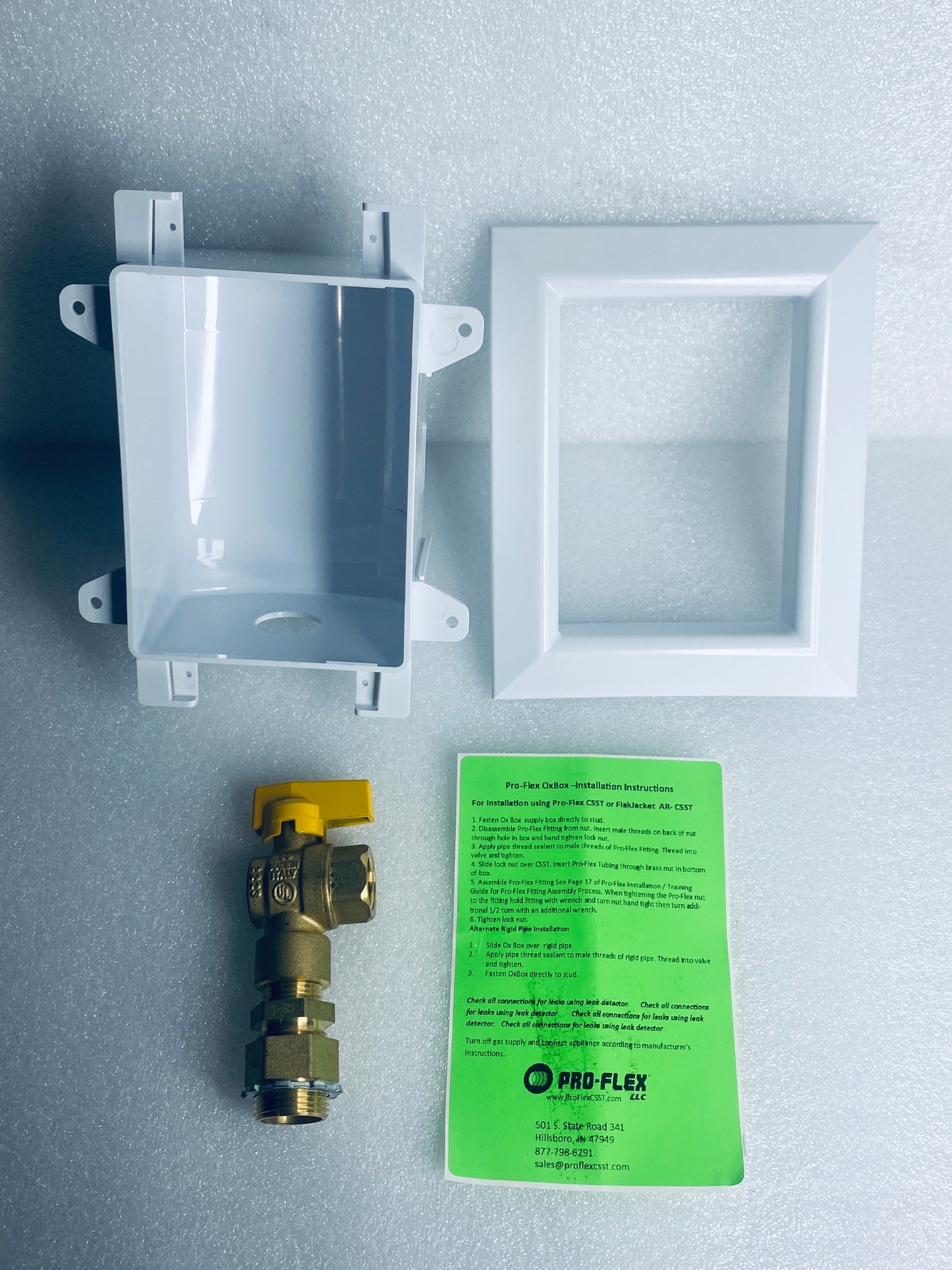 new Open Box - Ox Box Pro-Flex 1/2" Gas Valve Outlet Box
