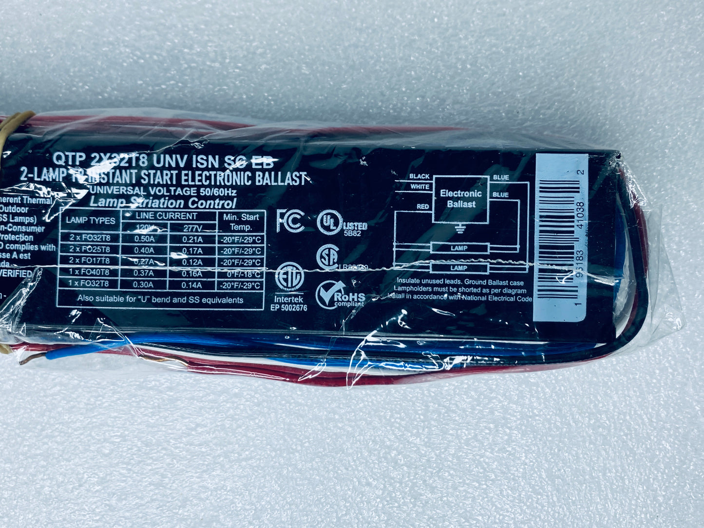 new Open Box-quicktronic QTP-2X32T8/120 2 Lamp Instant Start Electronic Ballast