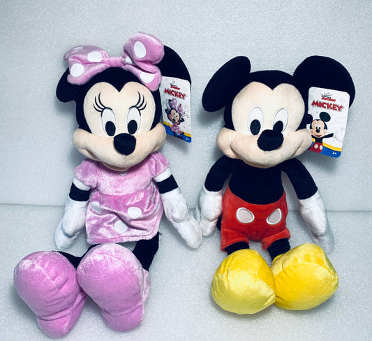 New Disney Junior Mickey & Minnie Mouse Set Clubhouse Series Plush Dolls