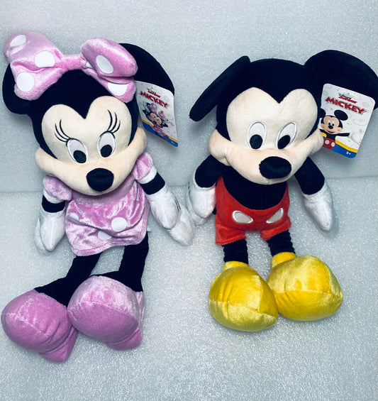 New Disney Junior Mickey & Minnie Mouse Set Clubhouse Series Plush Dolls