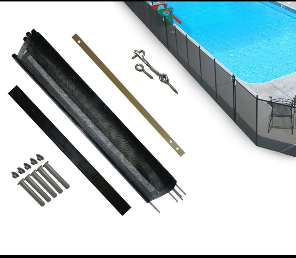New Other - Life Saver Pool Fence DIY Black Mesh 4’ x 12’ Fencing Section Kit