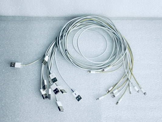 #177 - lot Of 10 - Mixed Sized Lightning Charge Cables For Apple iPhone & iPad - (READ) - (IN CONDITION AS SHOWN)