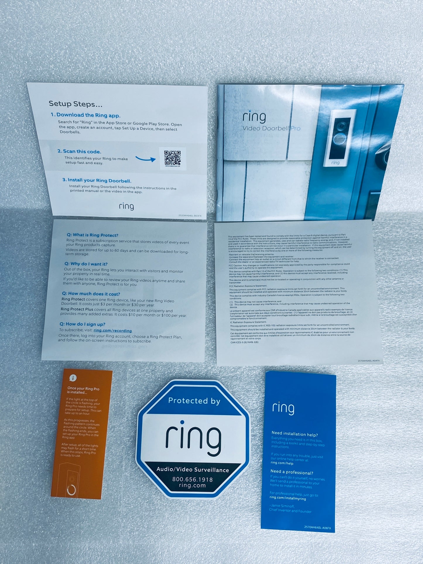 ring Hardwired Video Doorbell Pro W/ 1080p HD Video & Two-Way Talk - (READ)