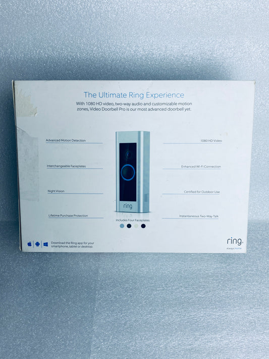 ring Hardwired Video Doorbell Pro W/ 1080p HD Video & Two-Way Talk - (READ)
