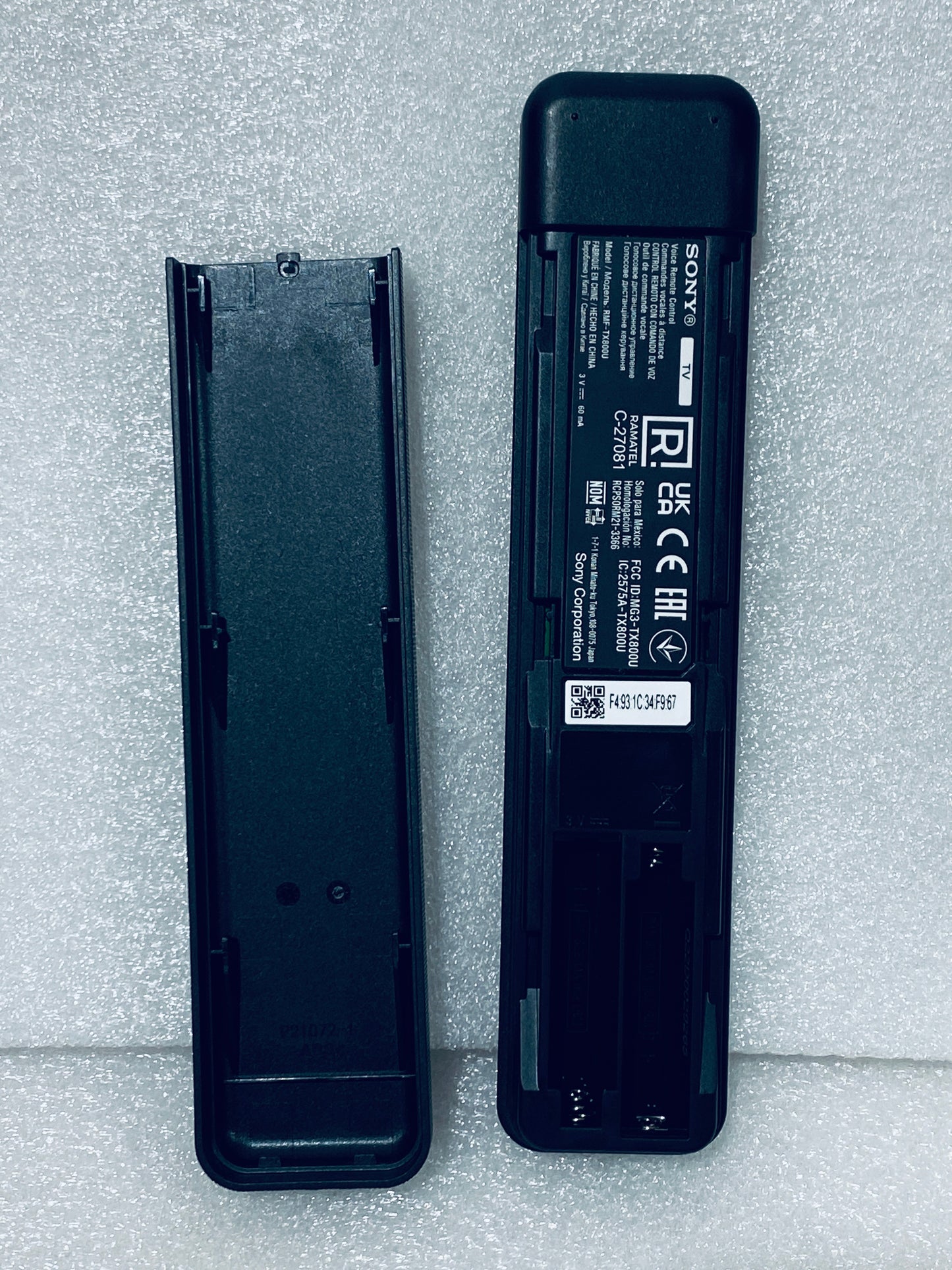 Sony RMF-TX800U Black Voice TV Remote Control