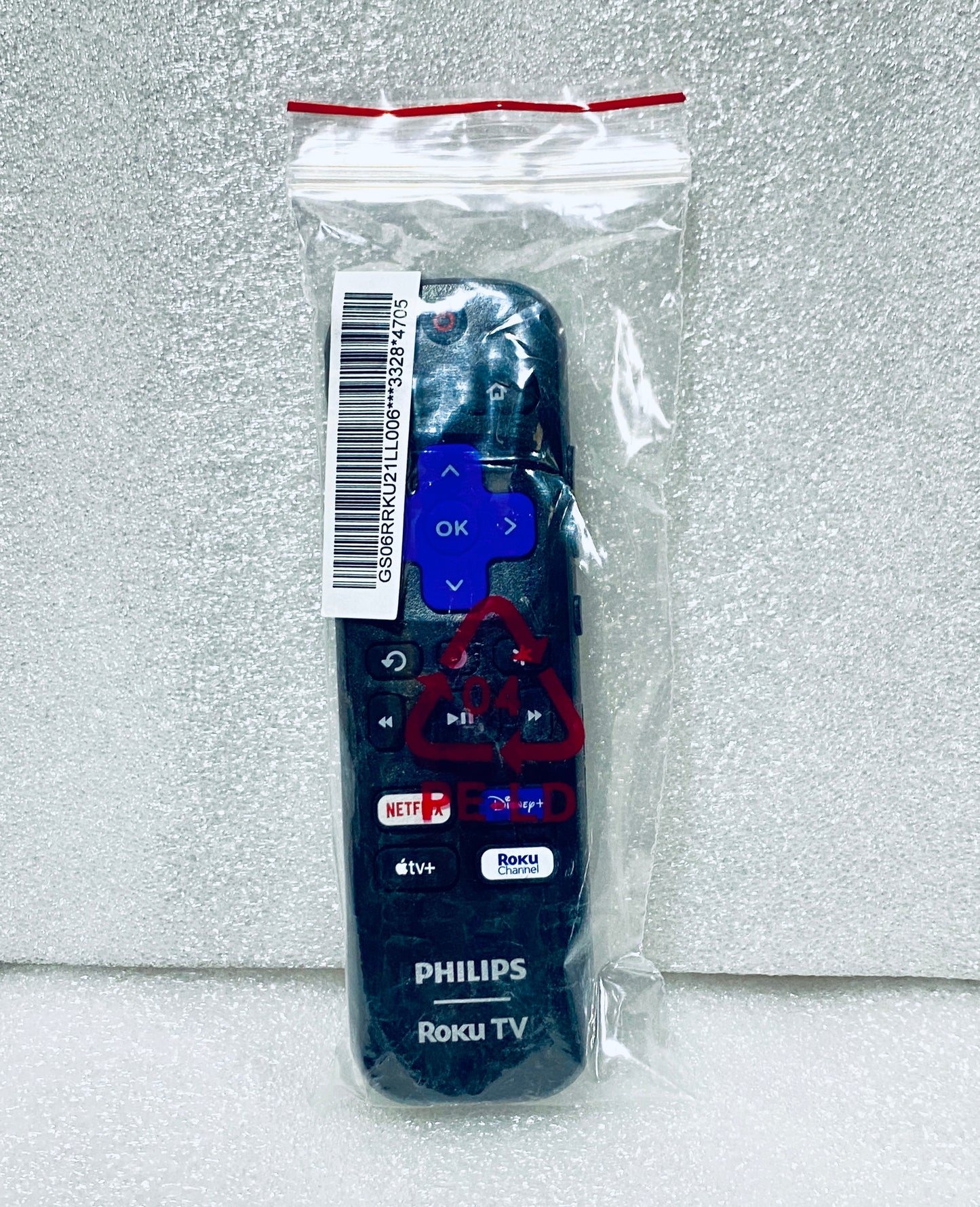 New Open Box - Philips Smart Black Roku TV Remote Control, RC-ALIR - (READ)
