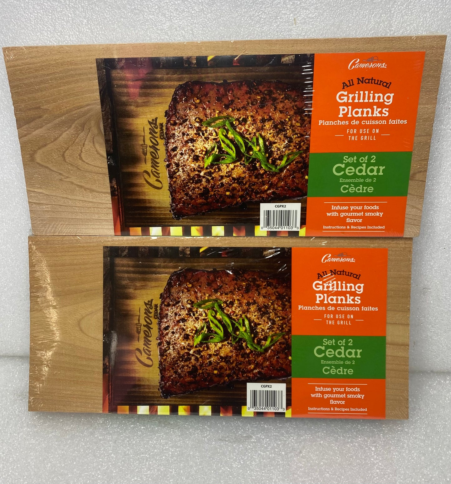 2 Sets-New Camerons All Natural Premium Grilling Cedar Planks/Wood, 5.5" x 11.5"