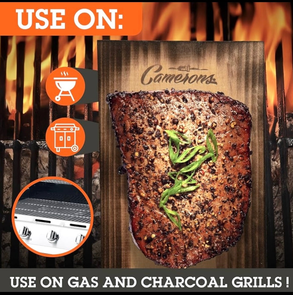 2 Sets-New Camerons All Natural Premium Grilling Cedar Planks/Wood, 5.5" x 11.5"
