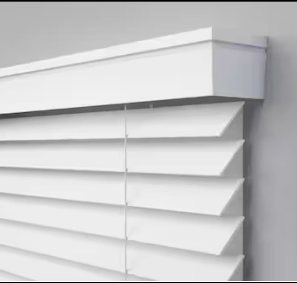 new Other LEVOLOR Trim+Go 2” White Faux Wood Cordless Blind, 27” x 64” - (READ)