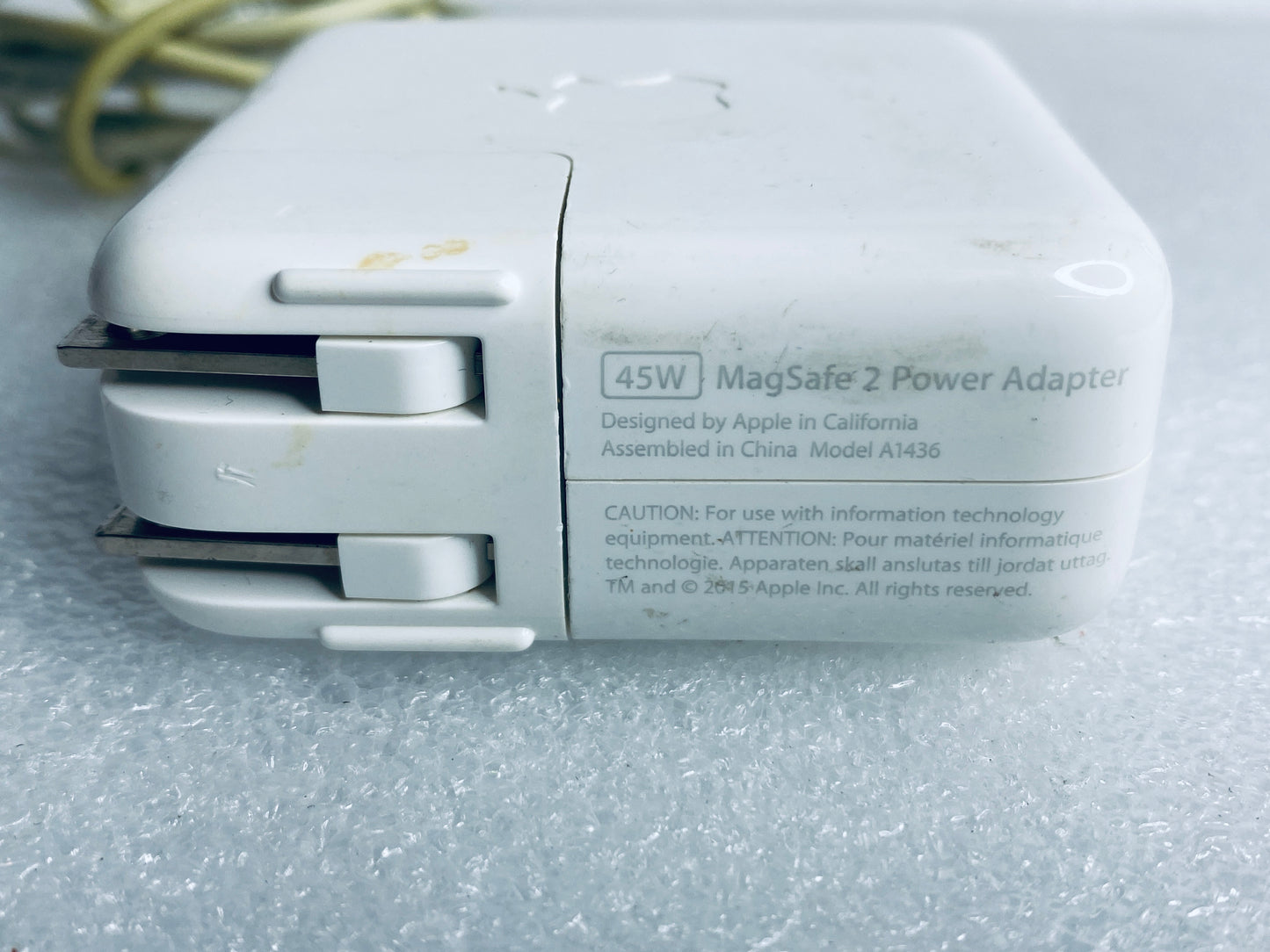 Apple MagSafe 2 45W AC Adapter/Charger For MacBook Air, A1436 - (READ)