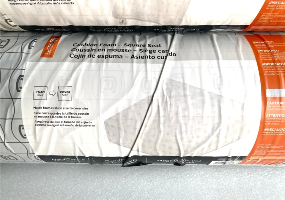 #110 - New - Classic Accessories Montlake Patio Chair Seat Cushion Foam 61-019-010919-RT & 61-061-019901-RT - (IN COLOR AS SHOWN)