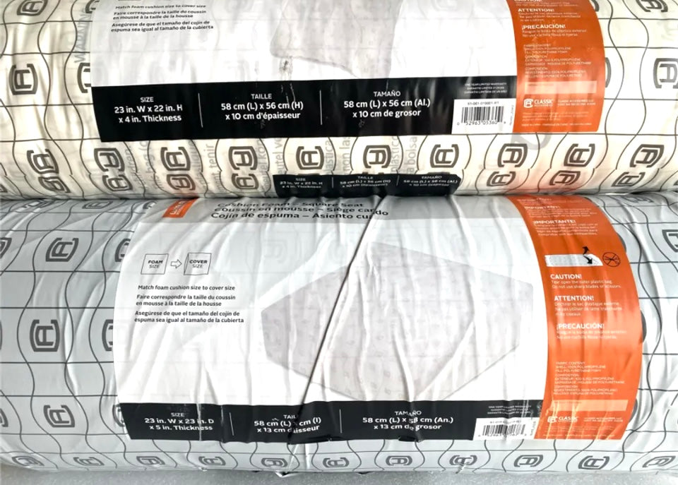 #110 - New - Classic Accessories Montlake Patio Chair Seat Cushion Foam 61-019-010919-RT & 61-061-019901-RT - (IN COLOR AS SHOWN)