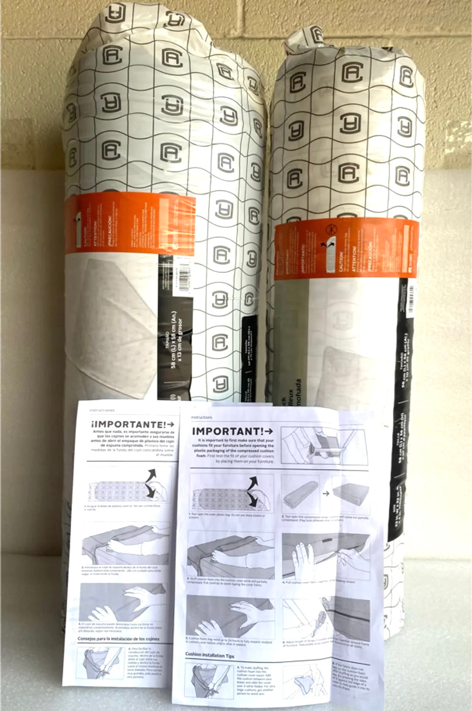 #110 - New - Classic Accessories Montlake Patio Chair Seat Cushion Foam 61-019-010919-RT & 61-061-019901-RT - (IN COLOR AS SHOWN)