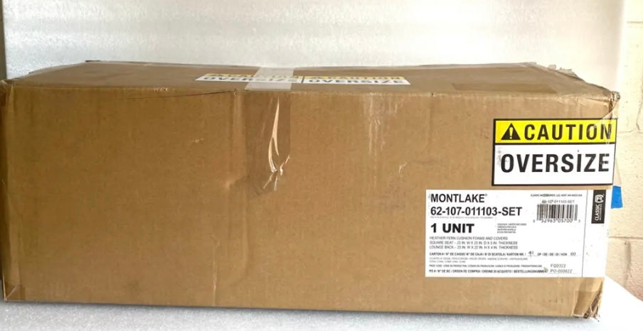 #110 - New - Classic Accessories Montlake Patio Chair Seat Cushion Foam 61-019-010919-RT & 61-061-019901-RT - (IN COLOR AS SHOWN)