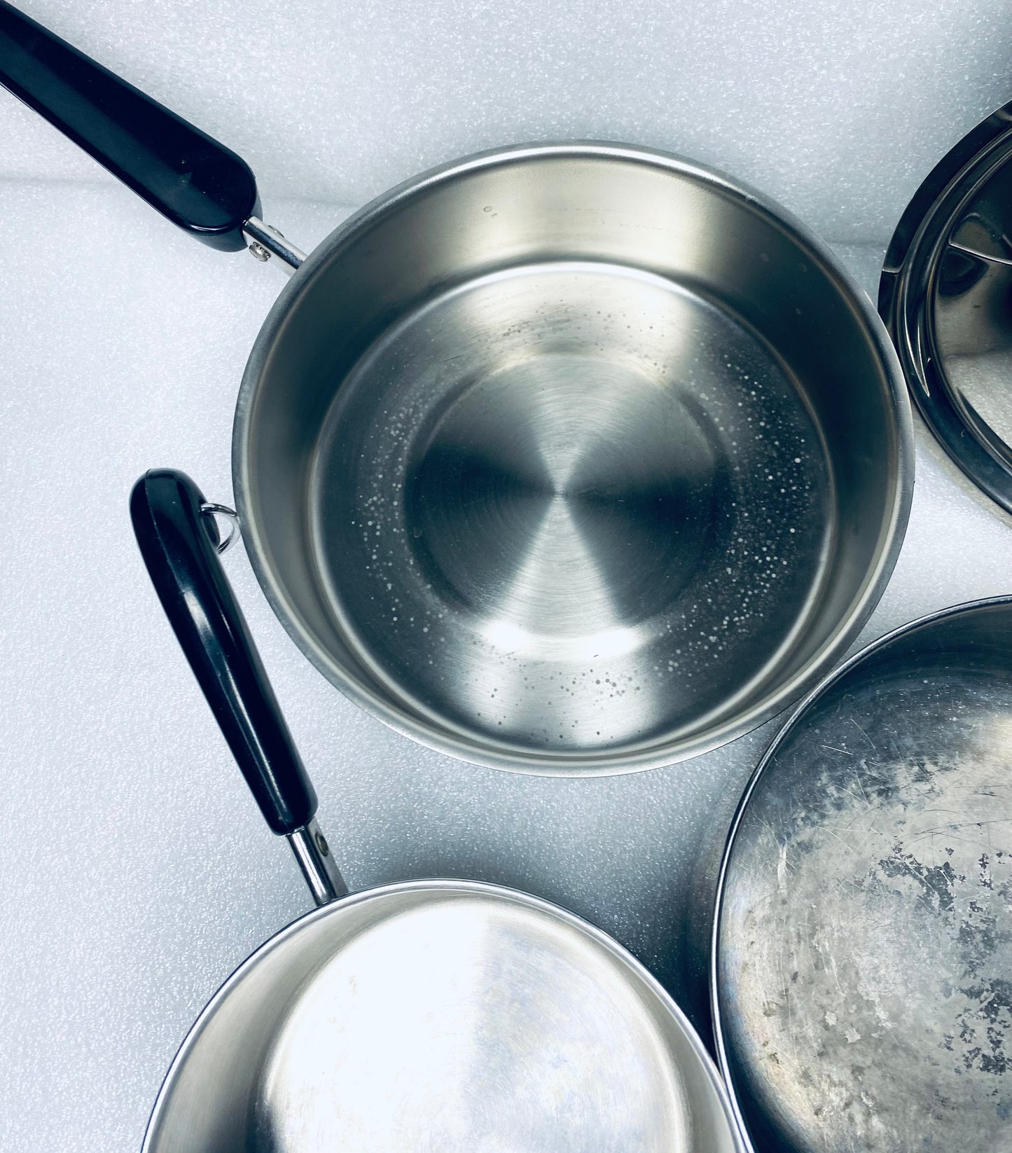 Lot Of 6 Revere Ware Kitchen Cookware Pots & Lids, Sizes As Described - (READ)