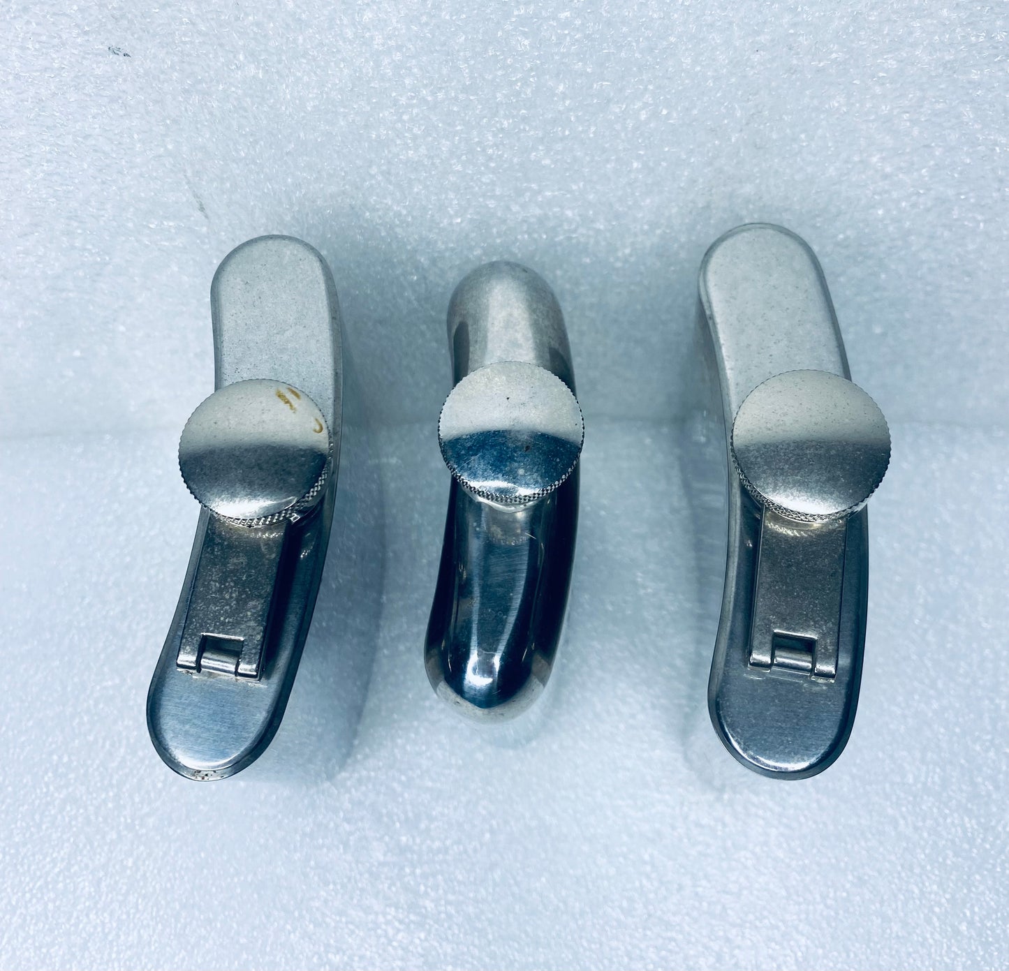#75 - lot of 3 Stainless Steel Drinking Flasks - (READ) - (IN CONDITION AS SHOWN)