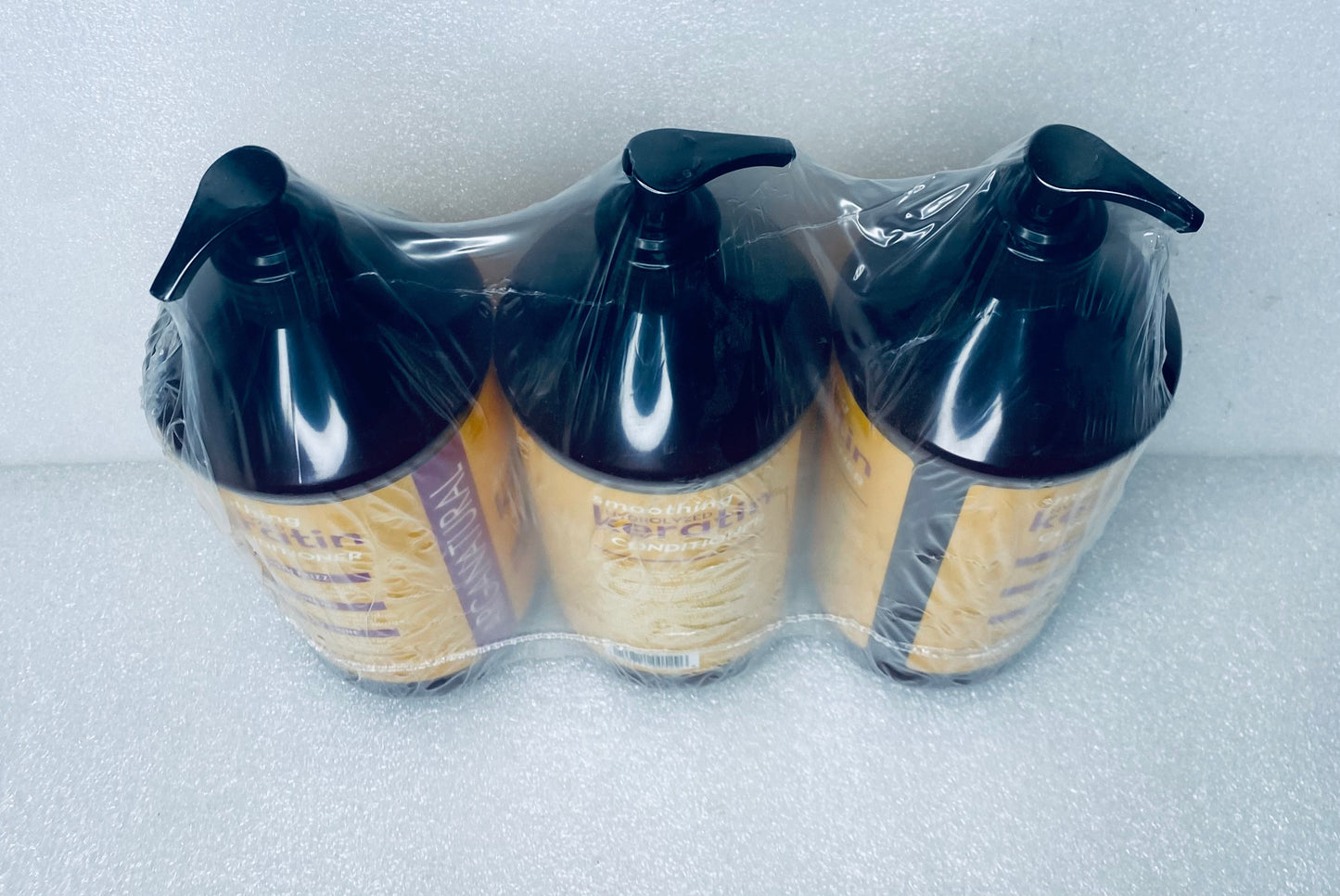 #77 - lot of 3 New Arganatural 32 fl oz. (Each) Hydrolyzed Keratin Conditioners - (READ) - (IN CONDITION AS SHOWN)