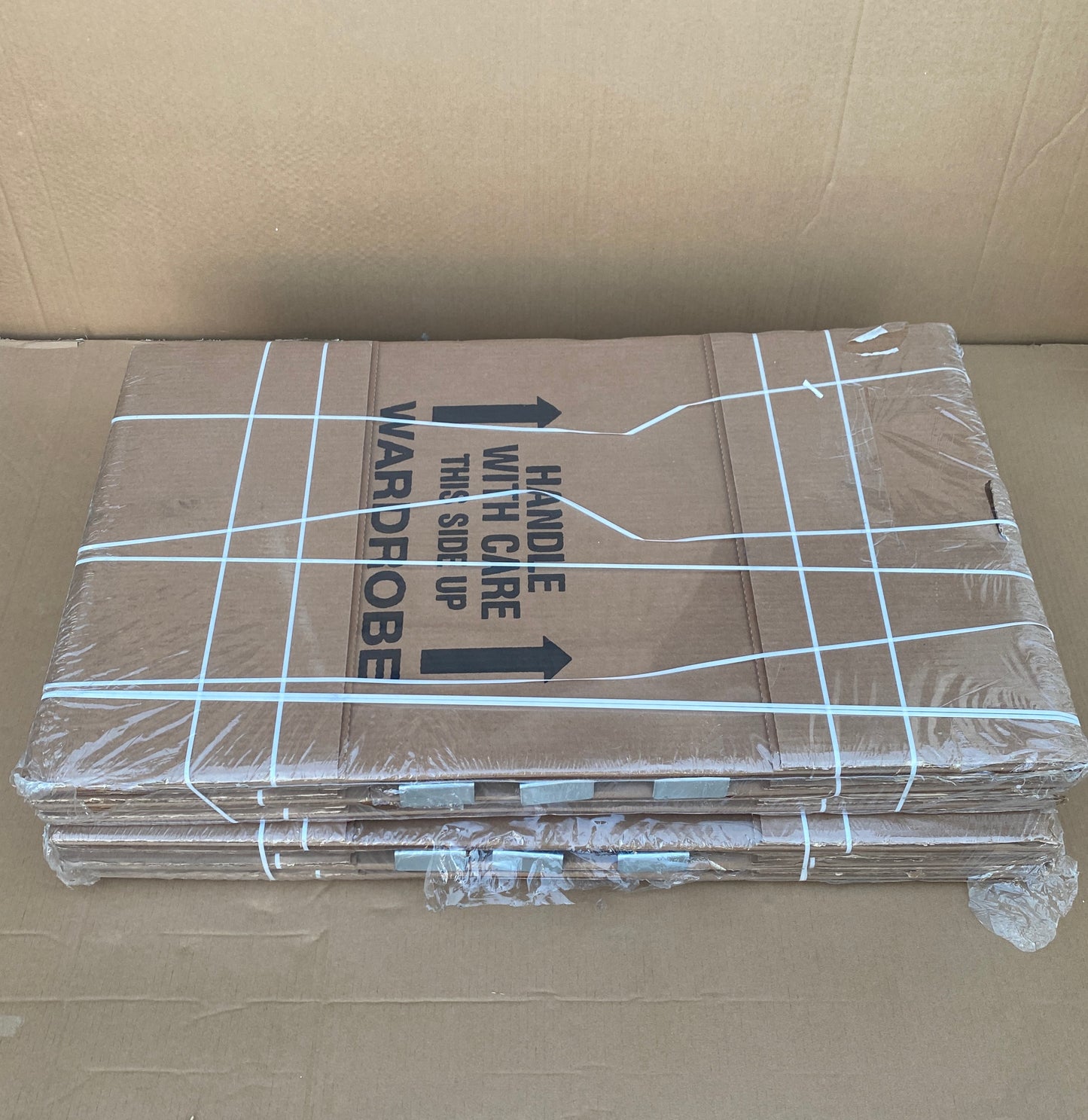 lot Of 6 - New Other Amazon Basics Wardrobe Moving Boxes W/ Bar, 24" x 24" x 40"