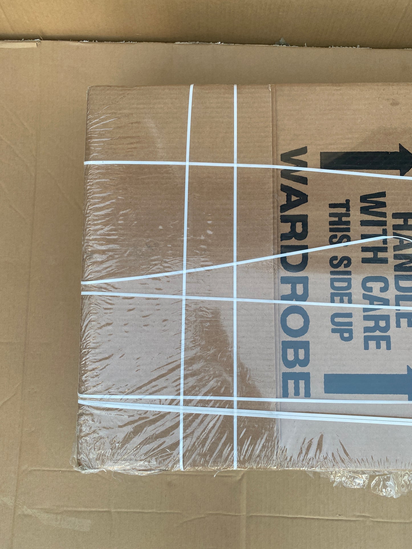 lot Of 6 - New Other Amazon Basics Wardrobe Moving Boxes W/ Bar, 24" x 24" x 40"