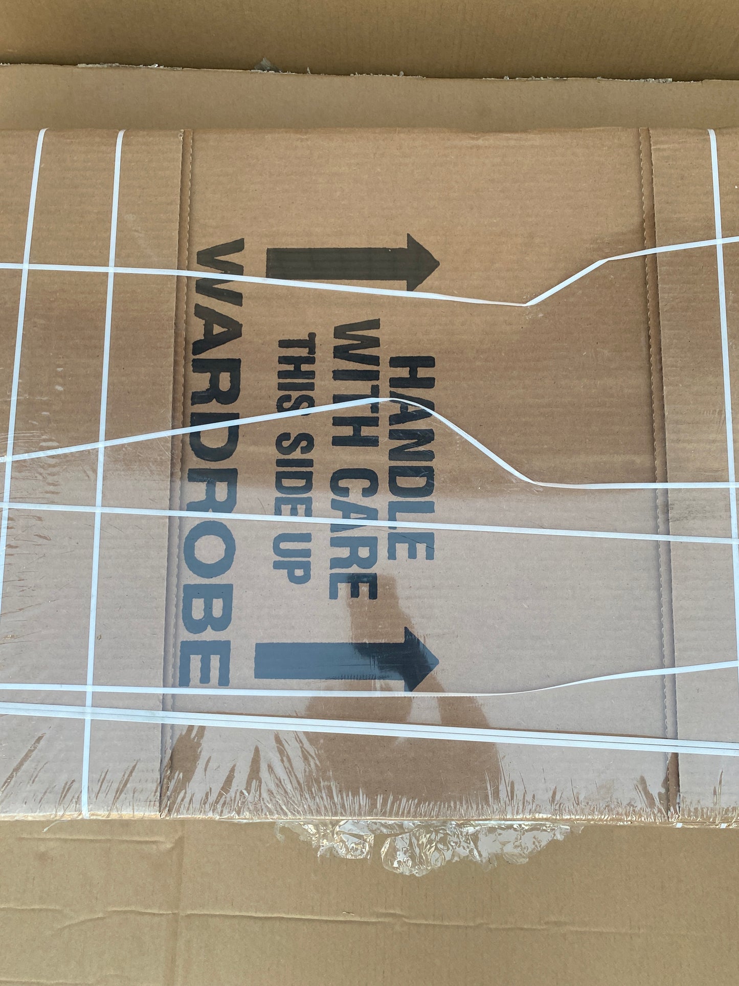 lot Of 6 - New Other Amazon Basics Wardrobe Moving Boxes W/ Bar, 24" x 24" x 40"