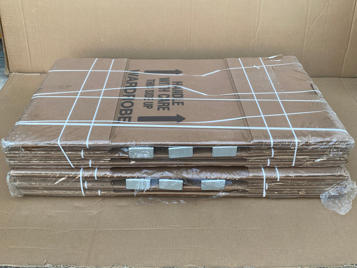 lot Of 6 - New Other Amazon Basics Wardrobe Moving Boxes W/ Bar, 24" x 24" x 40"