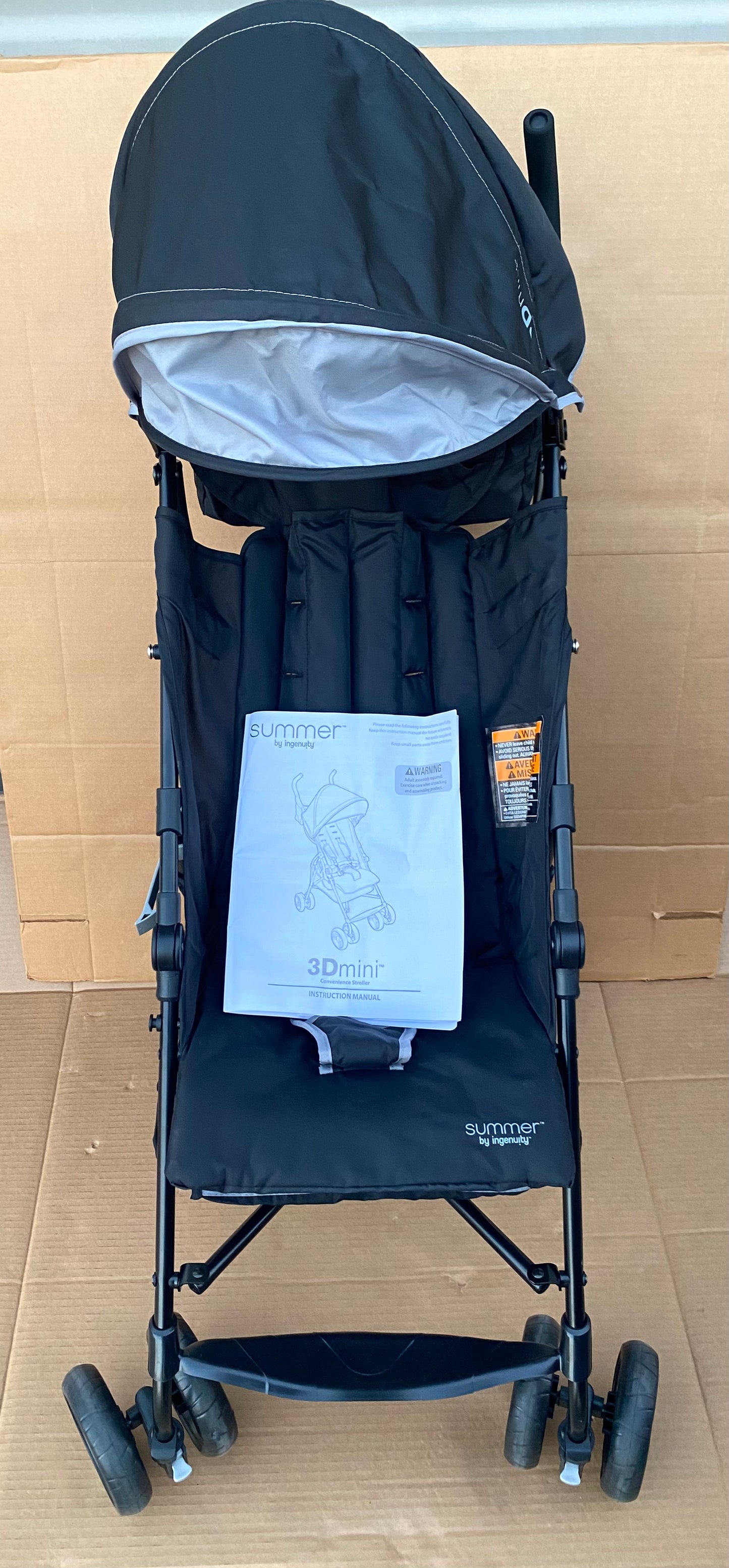 summer By Ingenuity 3D Mini Convenience Stroller, 44" Tall, 32873, Gray - (READ)