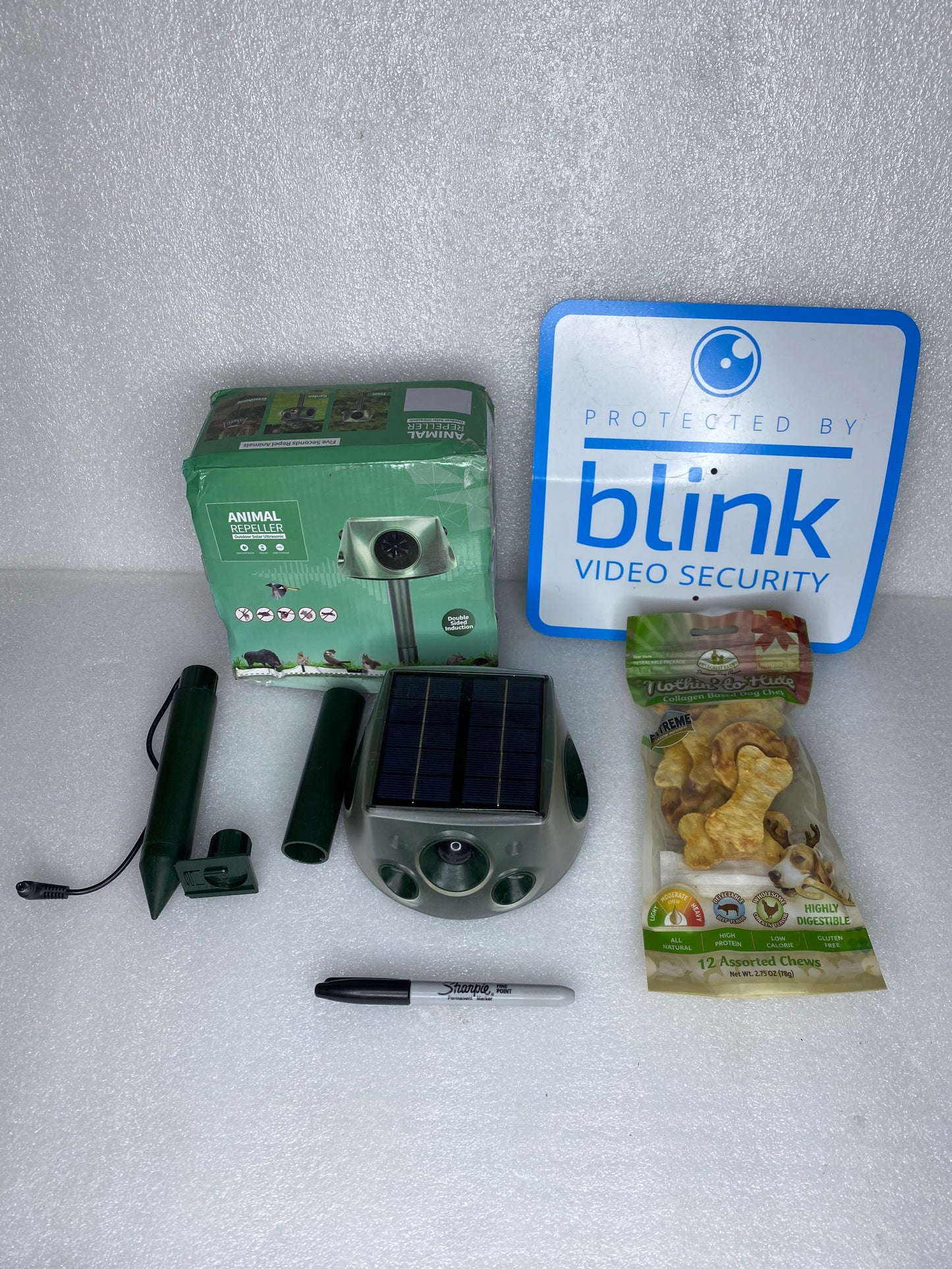 #110 - Assortment Of Security Items & Pet Treats - (IN CONDITION AS SHOWN) $$$