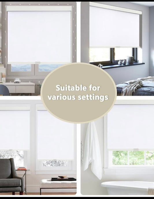 new - Sunoff Cordless Blackout Roller Shade 41"W x 72"L, White