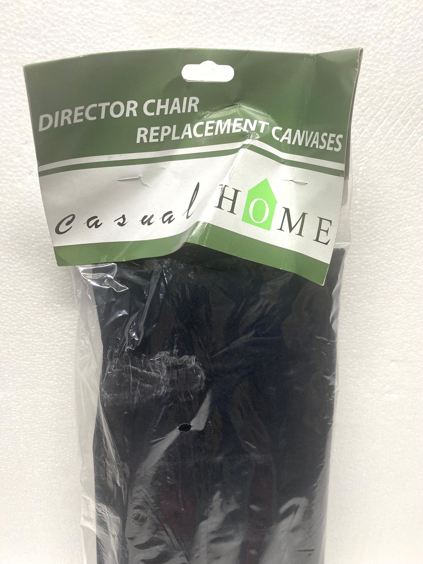 New Open Box - 18" Casual Home Director's Chair, Black Canvas & Wood Frame