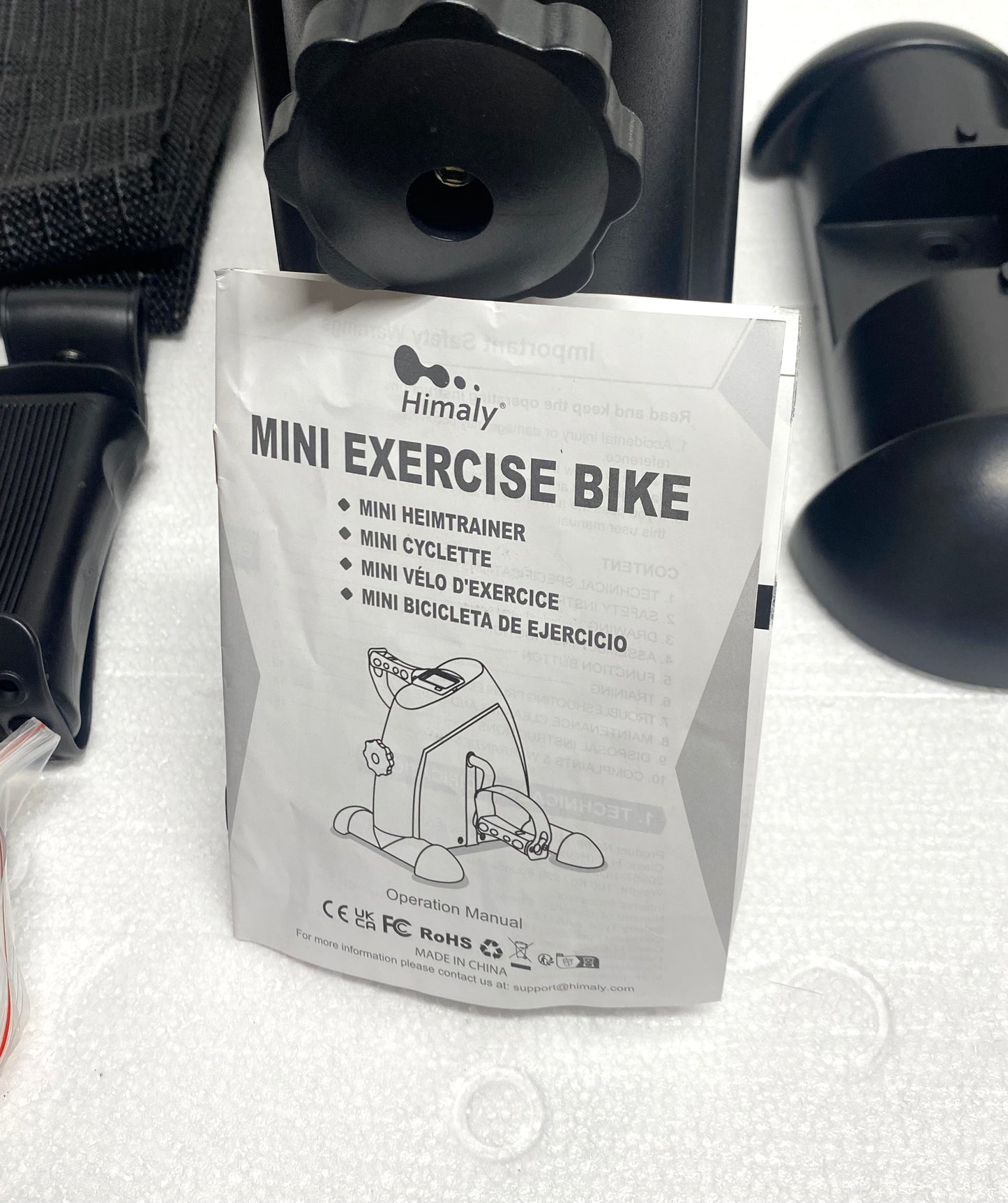 new Other - Himaly Portable Mini Exercise Bike With LCD Screen Display, Black