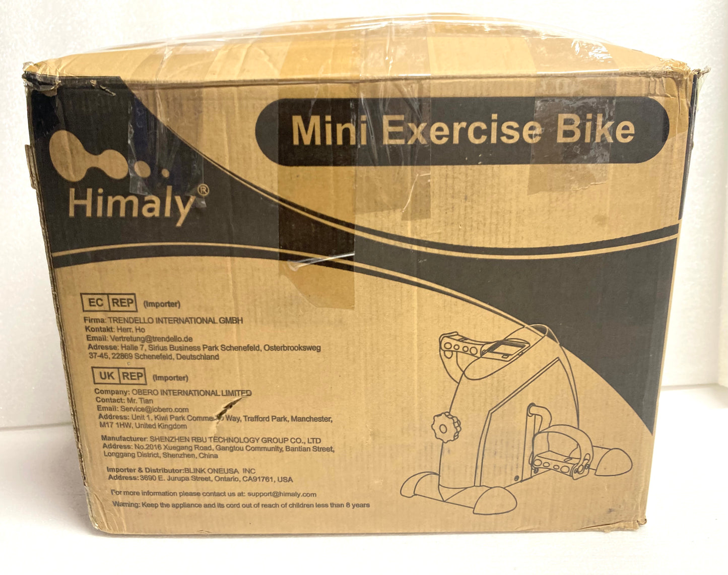 new Other - Himaly Portable Mini Exercise Bike With LCD Screen Display, Black