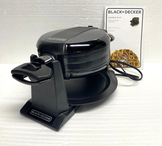 New Other - Black+Decker Black Double Flip Waffle Maker, WMD200B