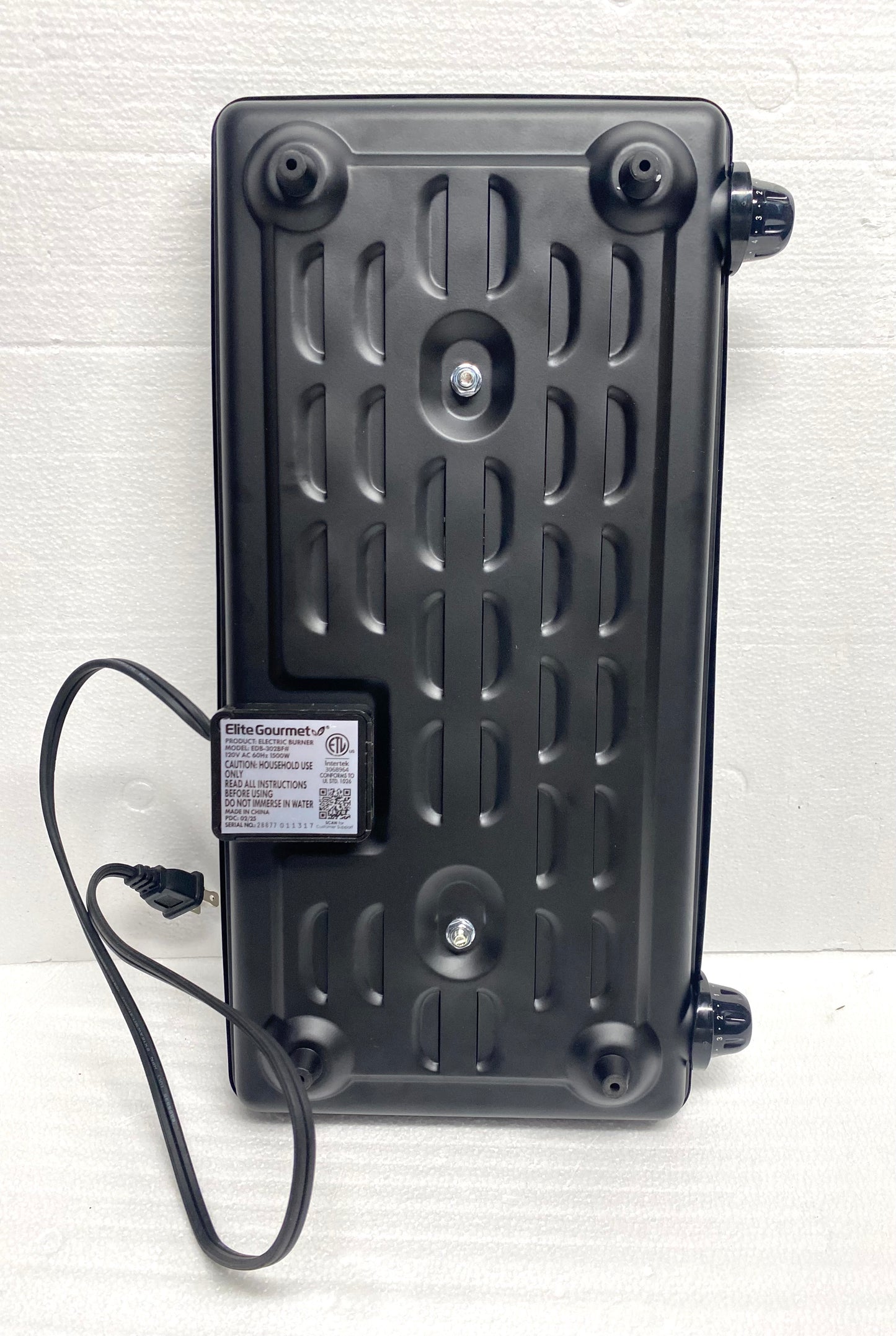 new Other - Elite Gourmet Countertop Double Cast Iron Burner, 1500 Watts, Black