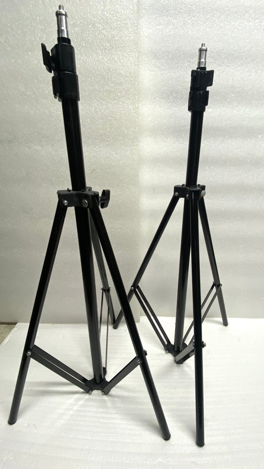 lot Of 2 - Tripod Stands, 43" to 90.5" Tall, Black - (READ)