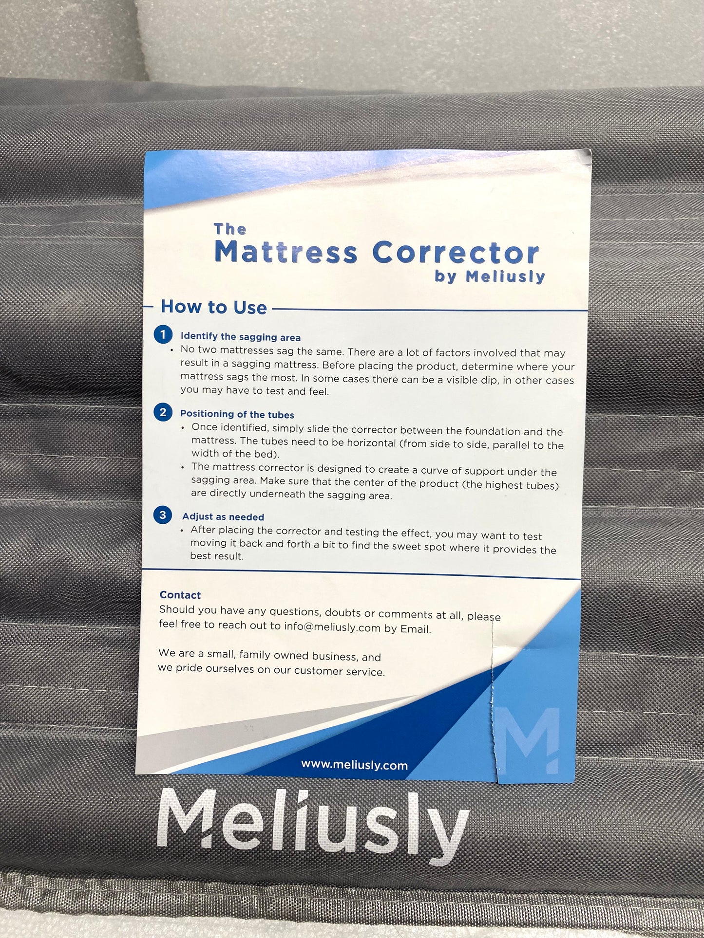 new Open Box - Meliusly The Mattress Corrector Large 35" x 47", Gray