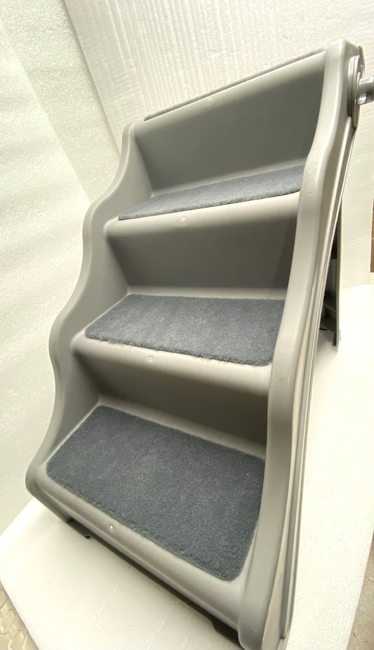 new Other - Top Paw 4-Step Foldable Gray Plastic Steps, 24" x 19.5" x 16.3"-READ
