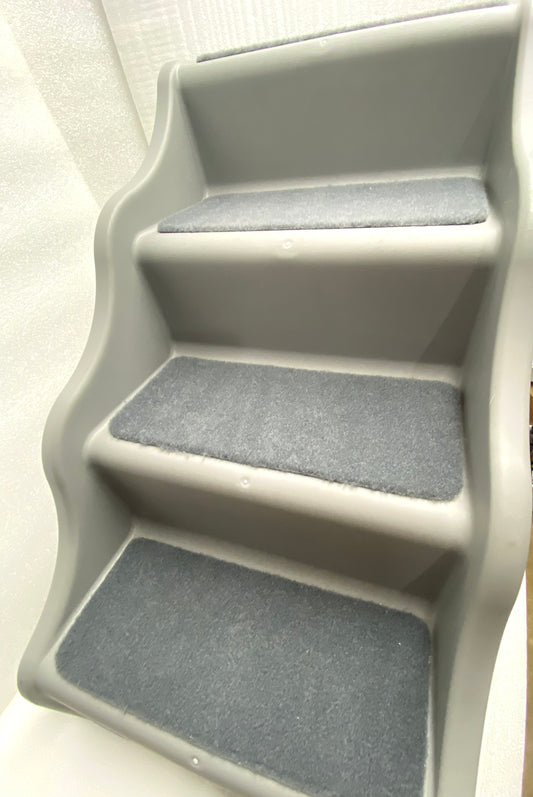 new Other - Top Paw 4-Step Foldable Gray Plastic Steps, 24" x 19.5" x 16.3"-READ