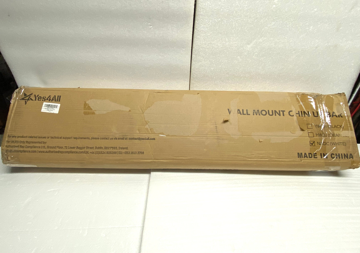 new Other - Yes4All Heavy Duty Wall Mounted Multi-Grip Pull Up Bar, White