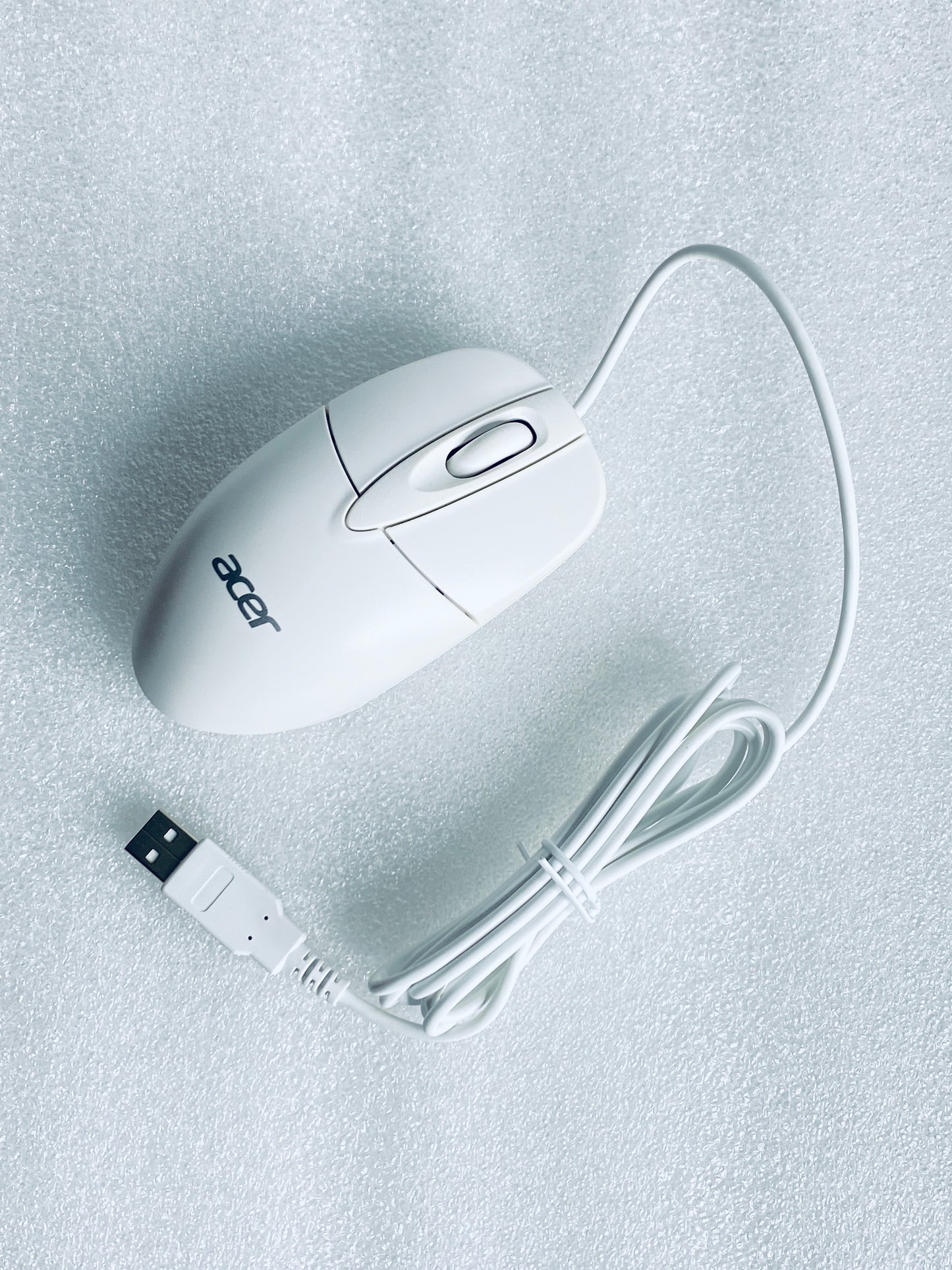 acer White Slim USB Wired Keyboard KB69211 & Mouse - (READ)