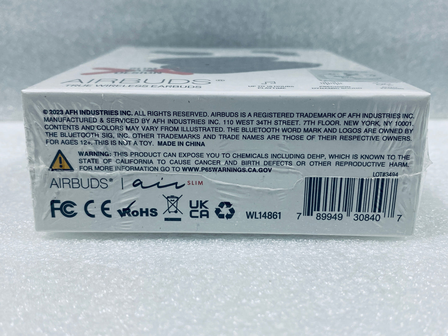 #97 - New - Airbuds Air Slim True Wireless Bluetooth Black Earbuds With Charging Case - (AS SHOWN)