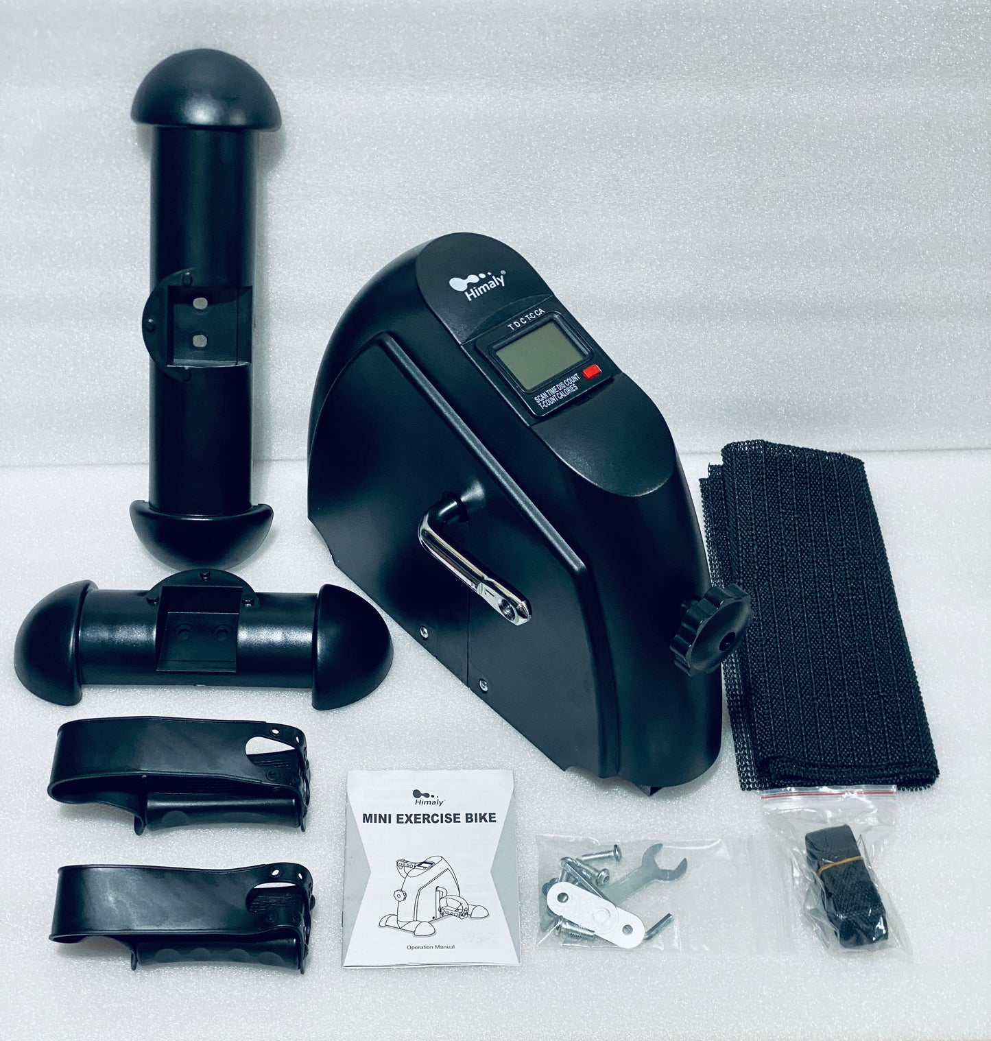 new Open Box - Himaly Portable Mini Exercise Bike With LCD Screen Display, Black