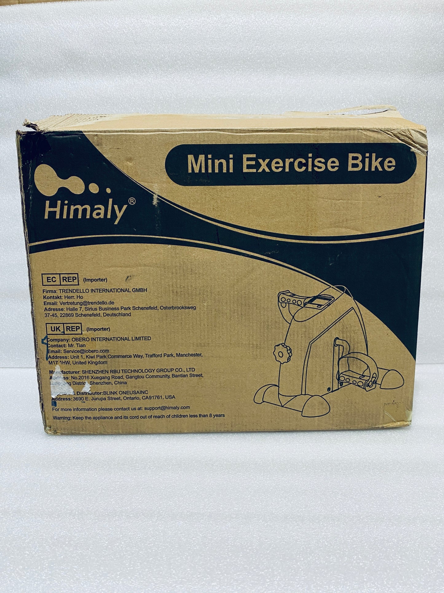 new Open Box - Himaly Portable Mini Exercise Bike With LCD Screen Display, Black