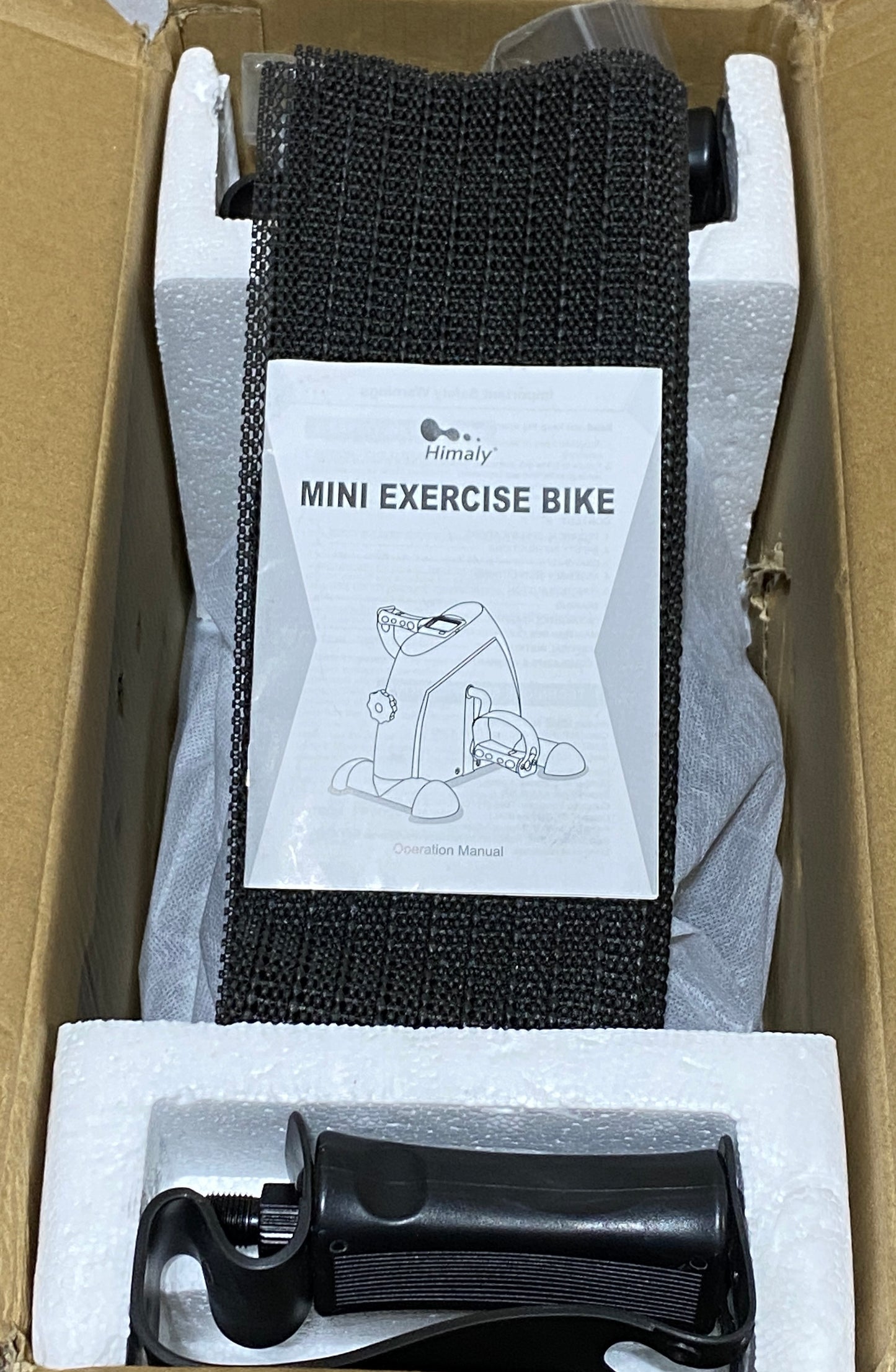 new Open Box - Himaly Portable Mini Exercise Bike With LCD Screen Display, Black