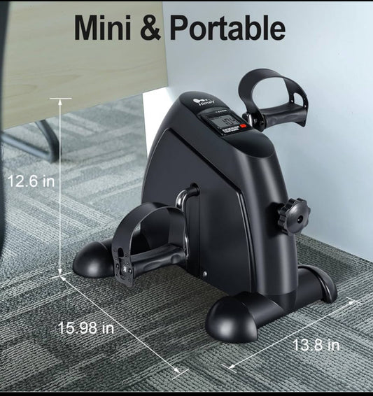 new Open Box - Himaly Portable Mini Exercise Bike With LCD Screen Display, Black