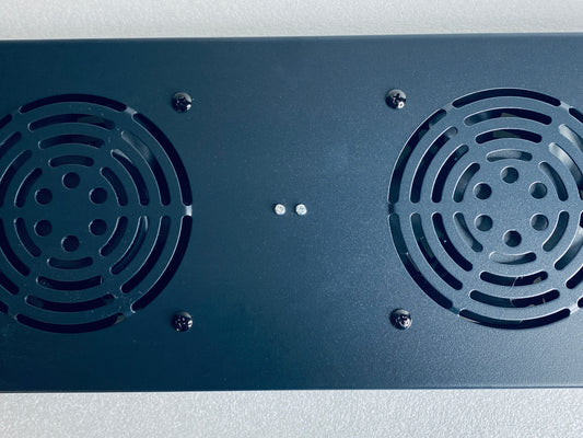 NavePoint Rack Cabinet Mounted Server Cooling System With 2 Fans, Black - (READ)