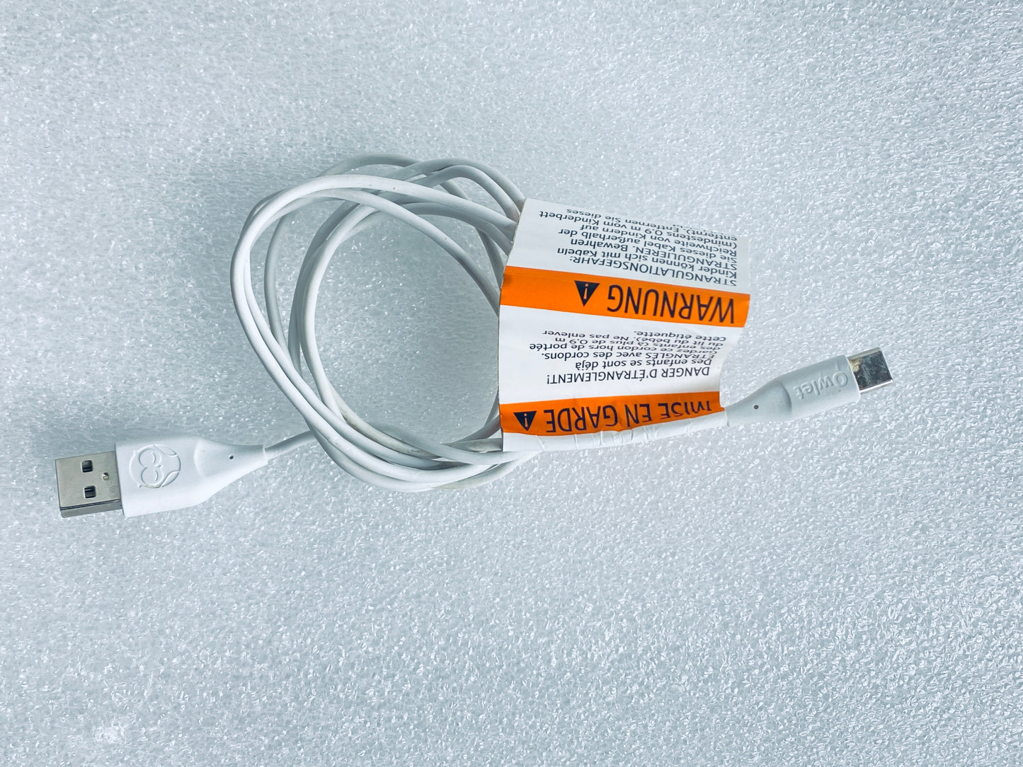 owlet Dream Smart Sock 3 USB To USB-C White Charging Cord/Cable - (READ)