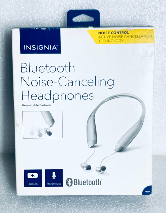Insignia Bluetooth Noise-Canceling Wireless In-Ear Silver Headset NS-CAHBTEBNC-S