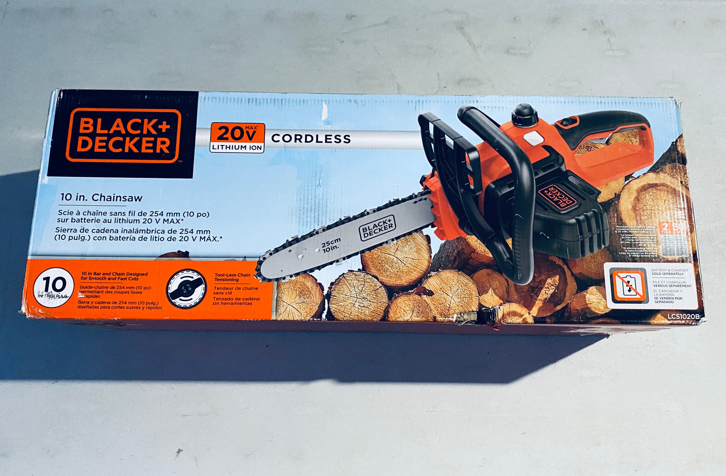 New Other - BLACK+DECKER 20V MAX 10” Battery Powered Chainsaw, Tool Only